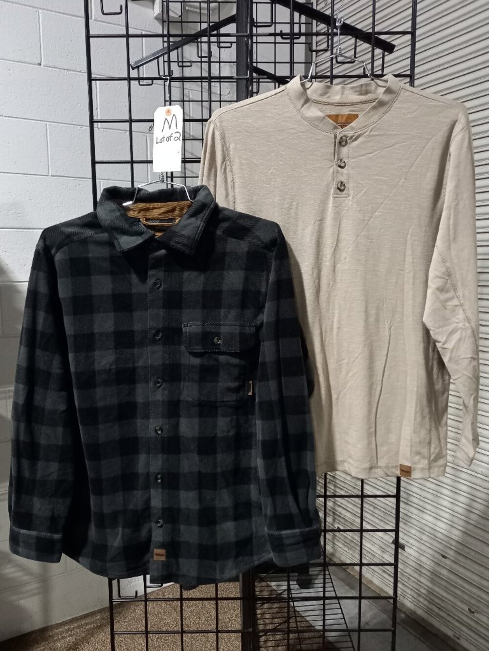 Men's Long Sleeve Fleece Shirt + Long Sleeve Flex Henley | Medium